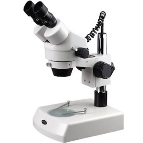 AmScope SM-2B 7X-45X Binocular Stereo Zoom Microscope with Dual Halogen Lights