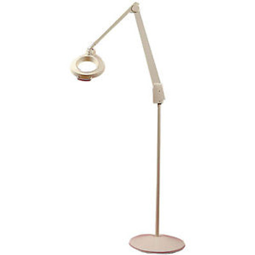 Dazor Lighted Pedestal Floor Stand Magnifier - 5 Diopter - White 8MC-150