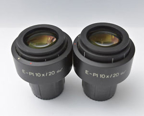 Pair Zeiss E Pl 10x / 20 Goggles Glasses Microscope Eyepieces 30mm 444232