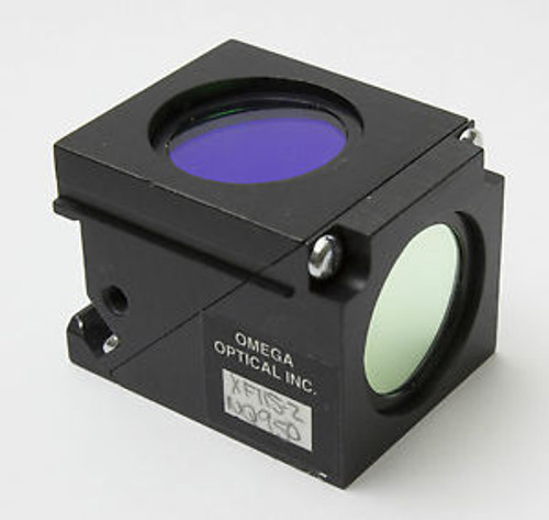 Nikon Omega Blue Fluorescence Filter Cube Eclipse Quadfluor FITC GFP Microscope