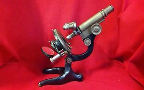 MICROSCOPE ANTIQUE BRASS C.H.R. KREMP WETZIAR GERMAN  OPTICS.