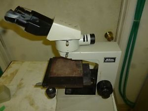 Nikon Optiphot Microscope with Micrometer Table and Two 10x Eye Pieces, L860