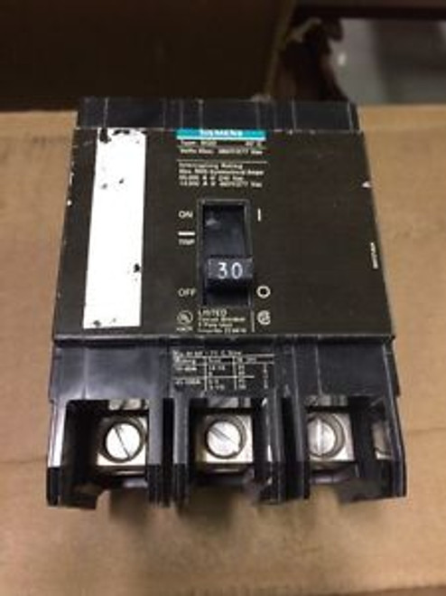 Siemens BQD 480/277 3 pole 30 Amp Circuit Breaker    USA