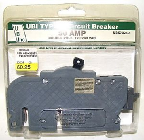 Connecticut Electric UBIZ0250 Zinsco By UBI 50 Amp Circuit Breaker