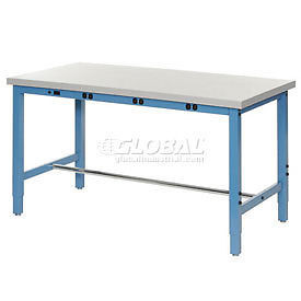 72W X 24D Packaging Workbench With Power Apron - Plastic Laminate Square Edge