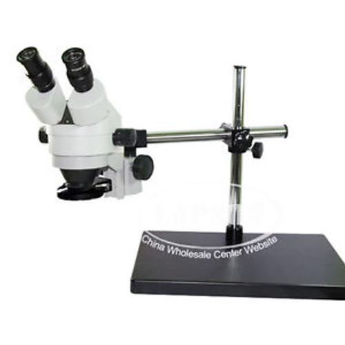 7X-45X Trinocular Industrial Inspection Zoom Stereo Microscope +Dual Arm Stand S