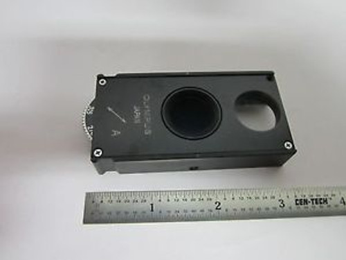 MICROSCOPE OLYMPUS POLARIZER SLIDE ROTABLE OPTICS BIN#A1-M-40