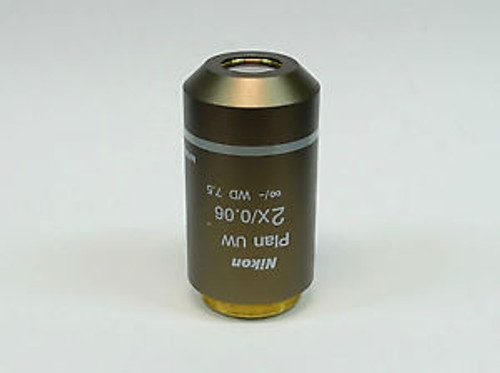 Nikon Plan UW 2X/0.06 ?/- WD 7.5 Microscope Objective excellent condition