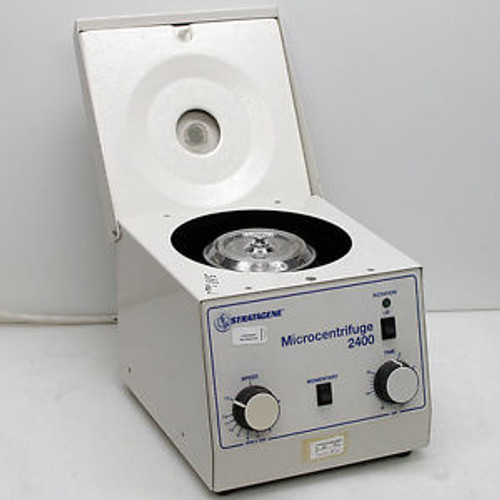 Stratagene Microcentrifuge 2400 13000RPM Centrifuge Cat 400960 with Rotor & Lid