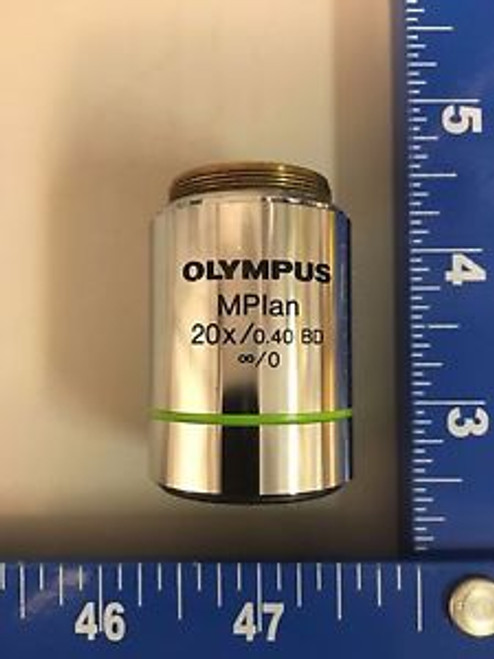 Olympus 20x/0.40 BD MPlan ?/0 Microscope Lens GOOD CONDITION
