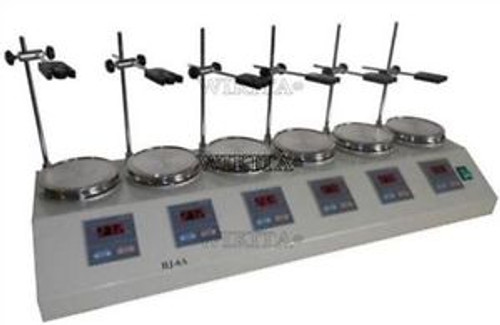 6 heads multi unit units digital thermostatic magnetic stirrer hotplate mixer v0