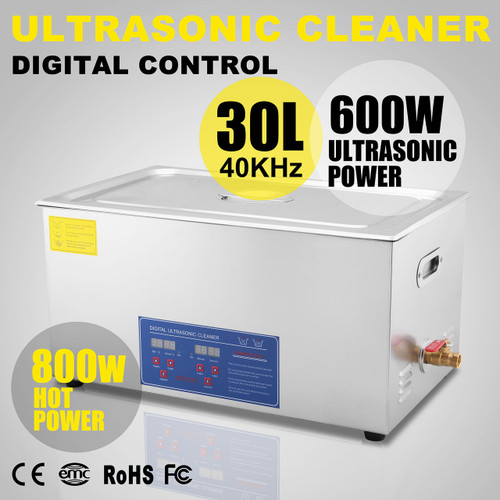 Ultrasonic Cleaner 30 L Liter Stainless Steel Industry Heater w/Timer