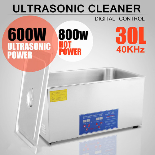 Professional Stainless Steel 30L Ultrasonic Cleaner Heater w/Timer New