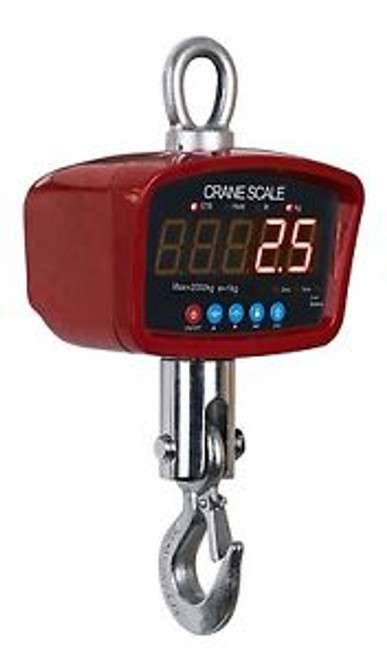 3000lb x 1lb - Hanging Crane Scale by OPTIMA - LED Display - Recharge Batt. NEW