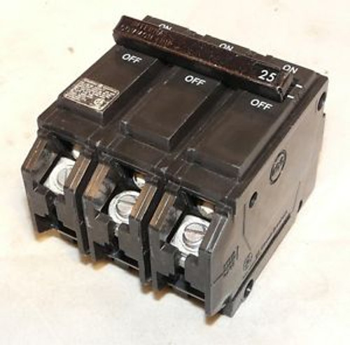 New GE GEneral Electric THQL32025 3 Pole 25 Amp 240 Volt Circuit Breaker