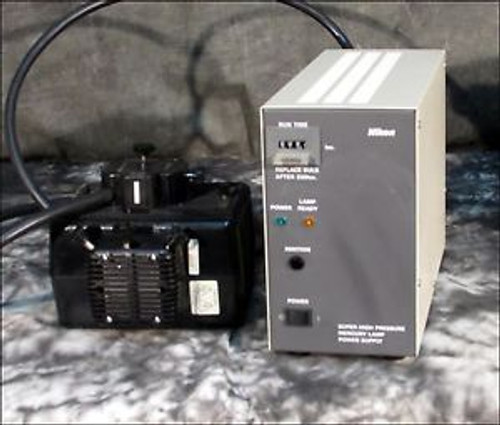 NIKON LH-M100CV-1 HG 100W MICROSCOPE LAMPHOUSE & HB-10103AF POWER SUPPLY