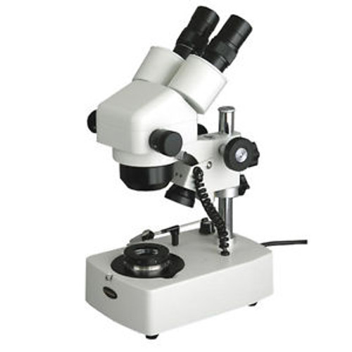 AmScope SH-2BY-DK 10X-60X Darkfield Jewelry Gem Stereo Zoom Microscope