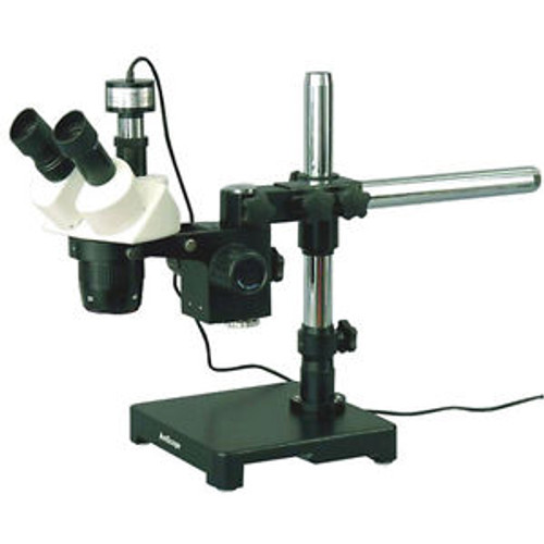 20X-40X Stereo Microscope on Boom Stand + 1.3MP Digital Camera