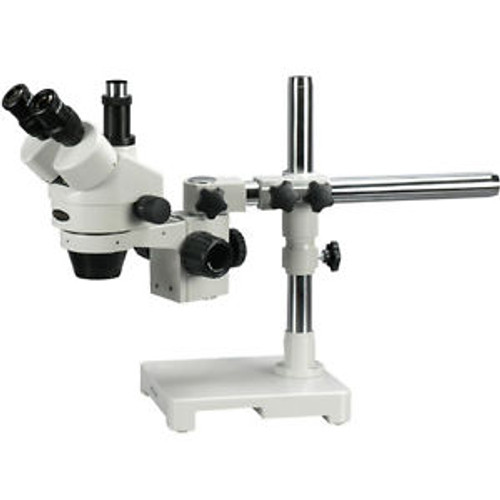 3.5X-90X Trinocular Stereo Zoom Microscope on Single Arm Boom Stand