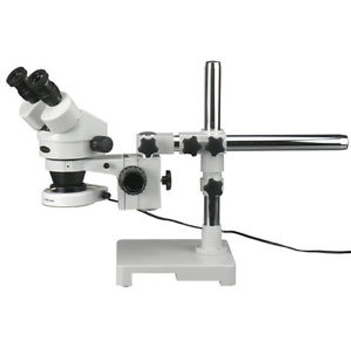 AmScope SM-3B-80S 7X-45X Stereo Zoom Microscope on Boom Stand with 80 LED Light