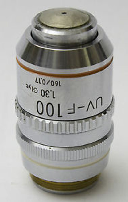 Nikon 100x 1.30 IRIS UV-F Glycerine Microscope Objective Fluor Fluorite UV F