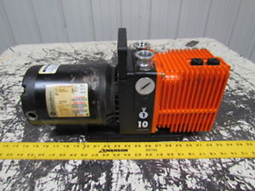 Alcatel 1010 Pascal Series Rotary Vane Vacuum Pump Single Stage 1/2HP 3PH Motor