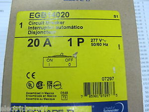Square D EGB14020 20 Amp 1 Pole Circuit Breaker