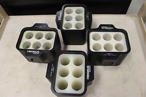 Set of 4 Heraeus Sepatech Buckets w/ inserts