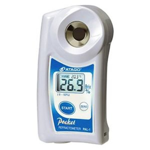 Atago 3810 PAL-1 Digital Hand Held Pocket Refractometer, 0.0 - 53.0% Brix Range