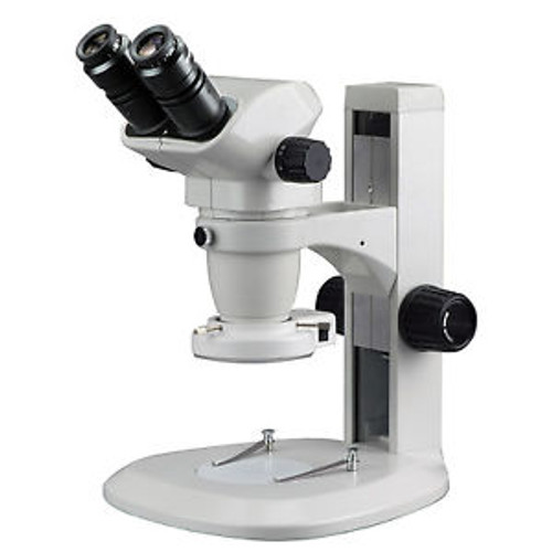 6.7x-45x Parfocal Stereo Zoom Microscope on Track Stand & 64 LED Ring Light