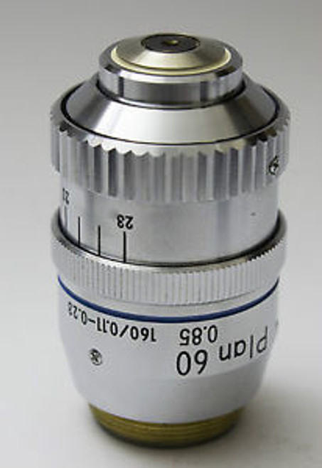 Nikon Plan 60x 0.85 160 0.11-0.23 Correction Collar Microscope Objective RMS