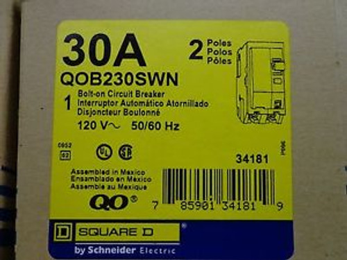 New SQUARE D QOB230SWN  30A 2P