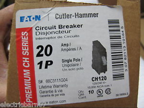 Cutler Hammer CH120 20 Amp Circuit Breaker New