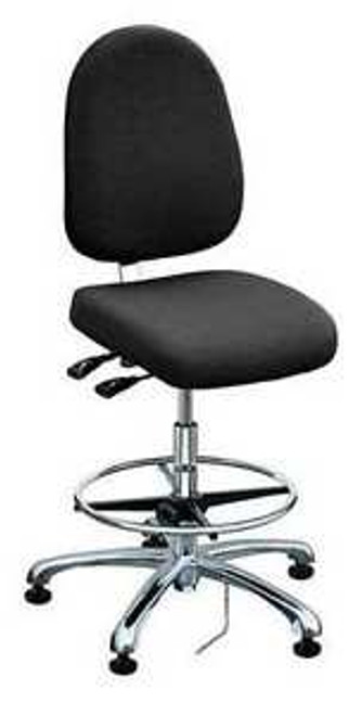 BEVCO 9551L-E EBONY FABRIC Ergonomic Chair, Fabric, Black