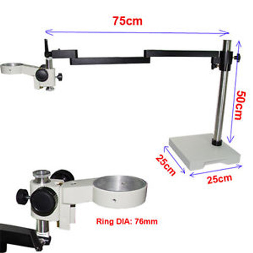 Long Arm Heavy Duty Boom Large Stereo Table Stand For Ring DIA 76mm Microscope A