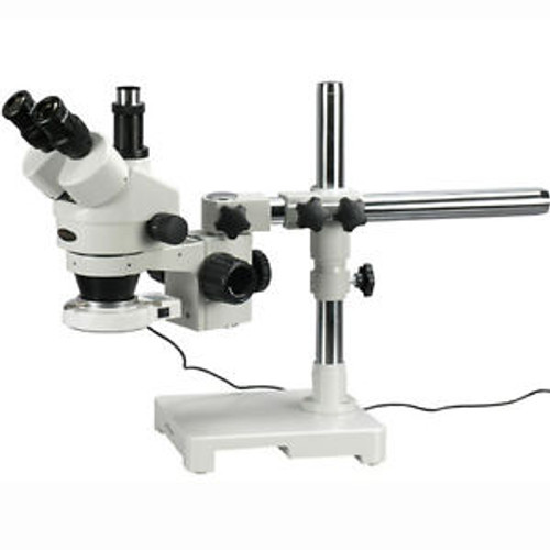 7X-90X Boom Stand Trinocular Zoom Stereo Microscope + 54 LED Light