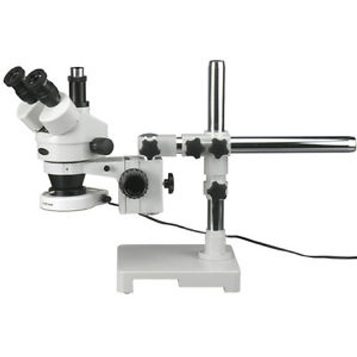 3.5X-90X Trinocular Zoom Stereo Microscope w Boom Stand + 80 LED Light