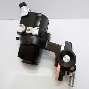 AMERICAN OPTICAL 569 Microscope W/ Focus Holder 15XWF 45X RING LIGHT READY #196