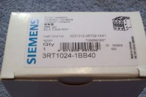 SIEMENS CONTACTOR 3RT1024-1BB40 24V AC-3 5.5kW 400V New IN BOX