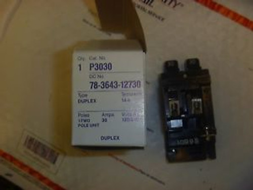 PUSHMATIC ITE Siemens Gould Bulldog Circuit Breaker 30 & 30 Amp Tandem P3030 New