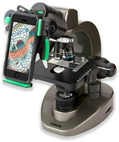 Carson Advanced 40x-1600x Compound Microscope With Universal Smartphone Optics