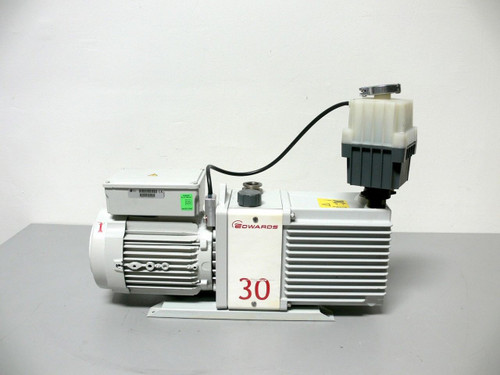 Edwards 30 E2M30 Rotary Vane Dual Stage Vacuum Pump w/ EMF 20 Oil Mist Filter