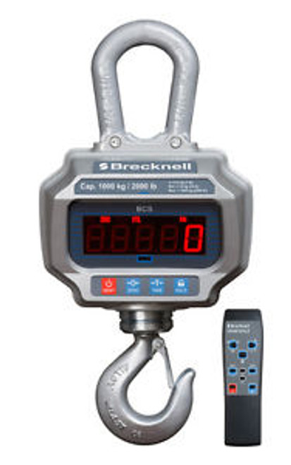 2000 LB x 1 LB Brecknell Digital Crane Scale With Aluminum Case & Remote Control