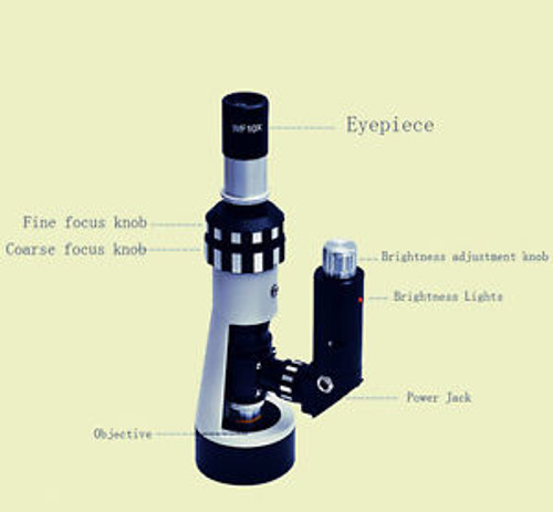 Portable Metallurgical Microscope Cordless Rechargable LED light NEW