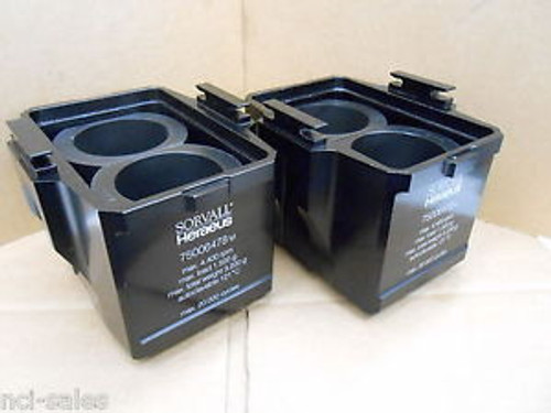 2 SORVALL HERAEUS 75006478 N DOUBLE SPIN CENTRIFUGE BUCKETS & 4 6465 ADAPTERS