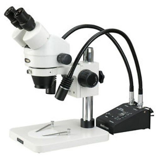 3.5X-180X Electronics Inspection Zoom Stereo Microscope + Gooseneck LED Lights
