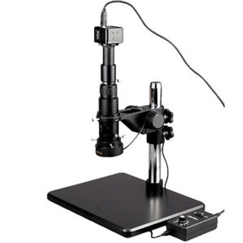 AmScope H800-M 11X-80X Industrial Zoom Monocular Microscope + 1.3 MP Camera