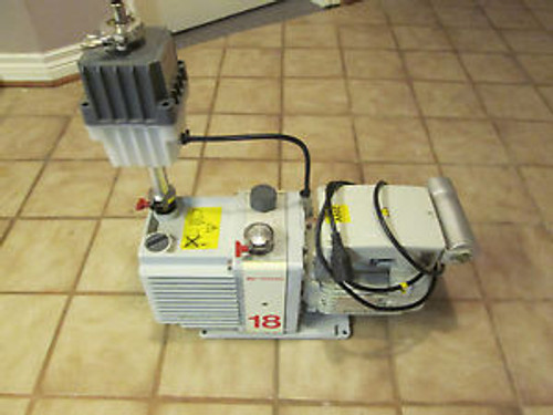 Edwards 18 Model E1M18 Rotary Vane Vacuum Pump with EMF-20 Mist Filter
