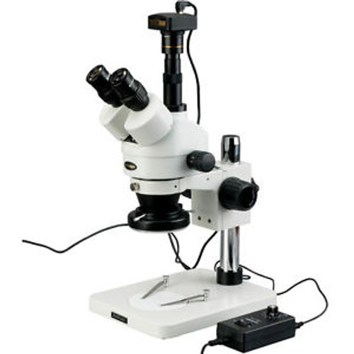 3.5X-90X Digital Zoom Stereo Microscope with 144-LED Light + 1.3MP USB Camera