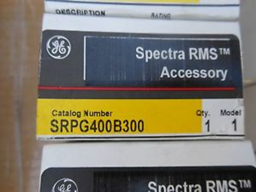 GE Spectra SRPG400B300 300amp circuit breaker rating plug New in box Warranty!